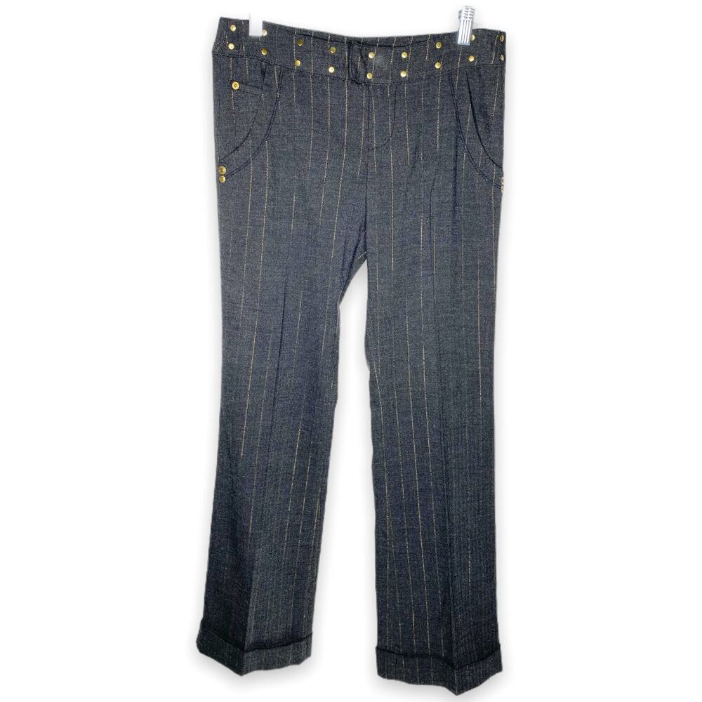 DKNY Jeans Grey Pin Striped Dress Pants Juniors Size 5